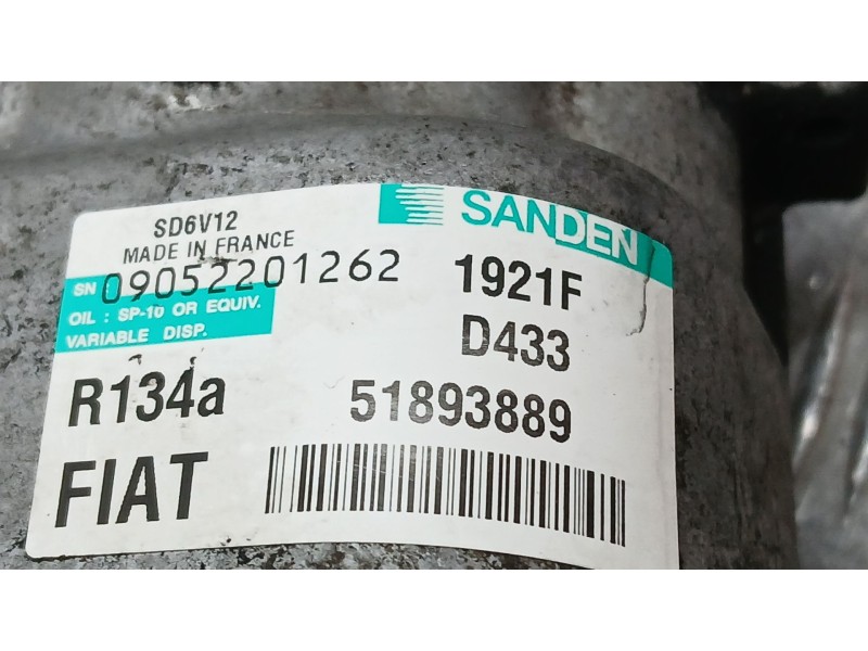 Recambio de compresor aire acondicionado para fiat doblo autobús (263_) 1.3 d multijet (263axc1a) referencia OEM IAM 51893889 SA
