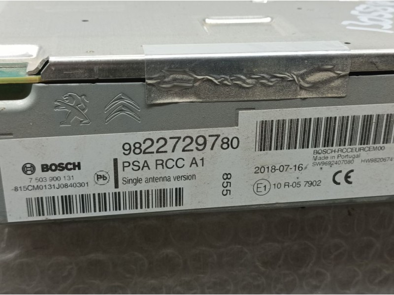 Recambio de modulo electronico para peugeot 208 style referencia OEM IAM 9822729780 7503900131 BOSCH