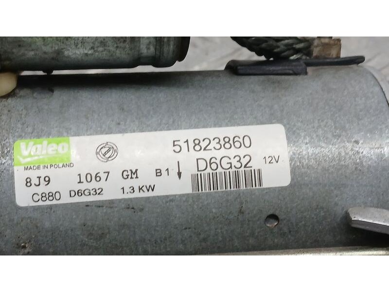 Recambio de motor arranque para ford ka (ccu) titanium referencia OEM IAM 51823860 VALEO D6G32