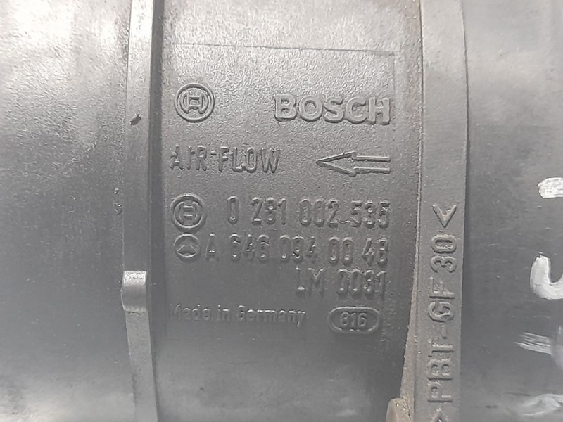 Recambio de caudalimetro para mercedes-benz clase e (w211) berlina e 200 cdi (211.004) referencia OEM IAM A6460940048 0281002535