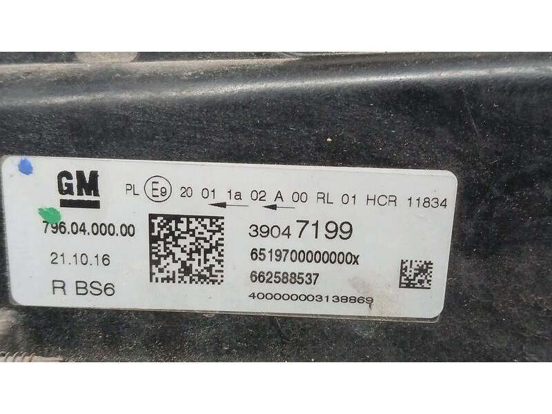 Recambio de faro derecho para opel astra k lim. 5türig dynamic star/stop referencia OEM IAM 39047199 LED TOCADO 662588537