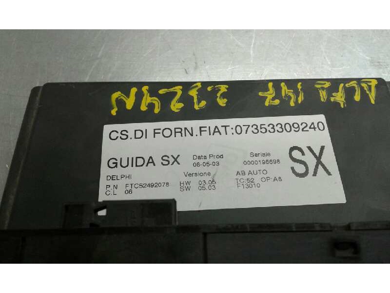 Recambio de mando climatizador para alfa romeo 147 (190) 1.9 jtd impression referencia OEM IAM 07353309240  07353309240