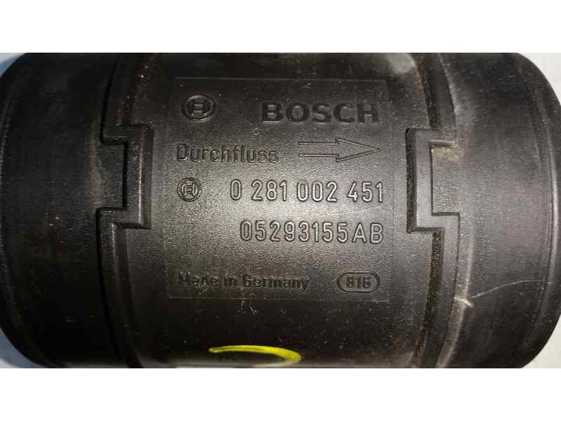 Recambio de caudalimetro para chrysler voyager (rg) 2.5 crd se referencia OEM IAM 0281002451 05293155AB BOSCH