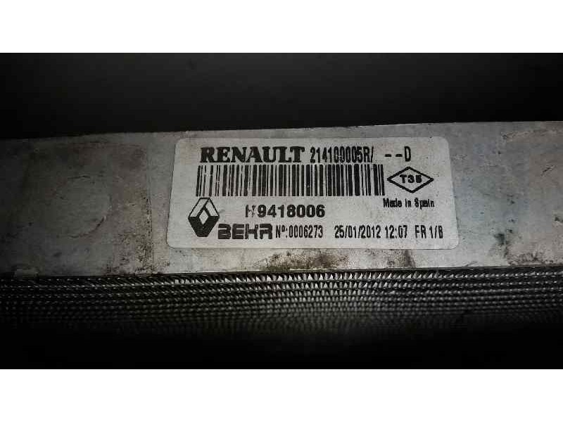 Recambio de radiador agua para renault laguna iii authentique referencia OEM IAM H9418006 214100005R BEHR