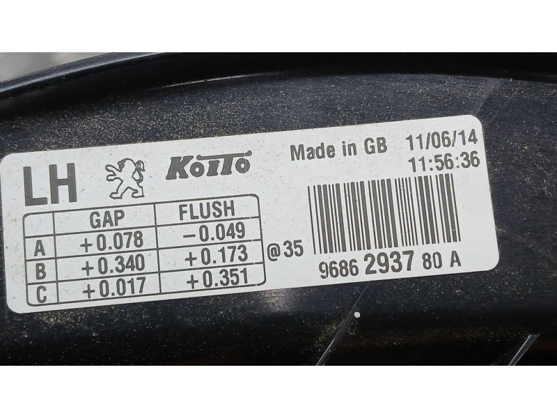 Recambio de piloto trasero izquierdo para peugeot 508 i (8d_) 2.0 hdi referencia OEM IAM 9686293780  6350LL