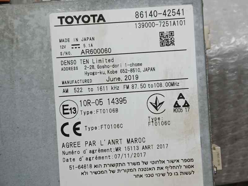 Recambio de sistema navegacion gps para toyota rav4 hybrid 4x4 advance referencia OEM IAM 8614042541 1390007251A101 DENSO