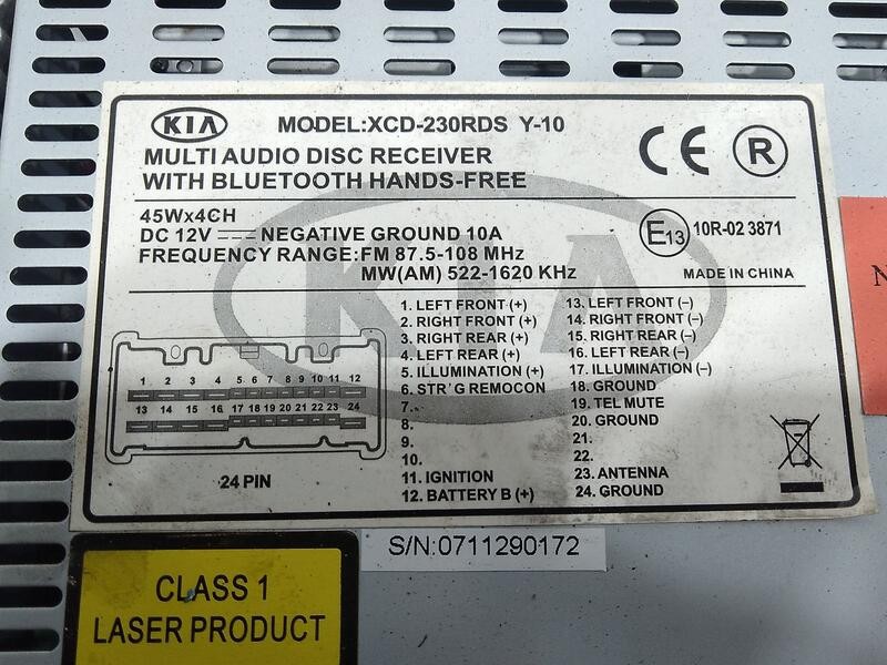 Recambio de sistema audio / radio cd para kia sportage cup referencia OEM IAM 10r023871  