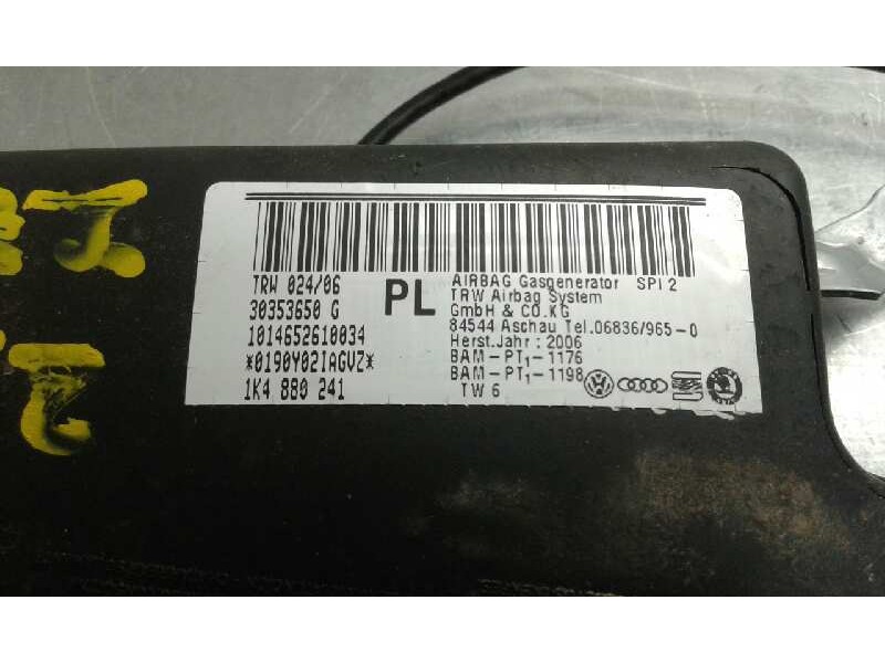 Recambio de airbag lateral izquierdo para skoda octavia berlina (1z3) 1.9 tdi referencia OEM IAM 1K4880241  