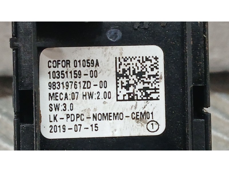 Recambio de mando elevalunas delantero izquierdo para citroën c5 aircross (ac_, aj_, ar_, a4_) 1.5 bluehdi 130 (acyhzj, acyhzr) 