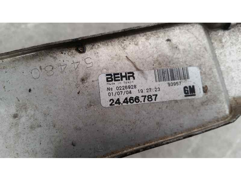 Recambio de intercooler para opel corsa c blue line referencia OEM IAM 0226928 24466787 BEHR