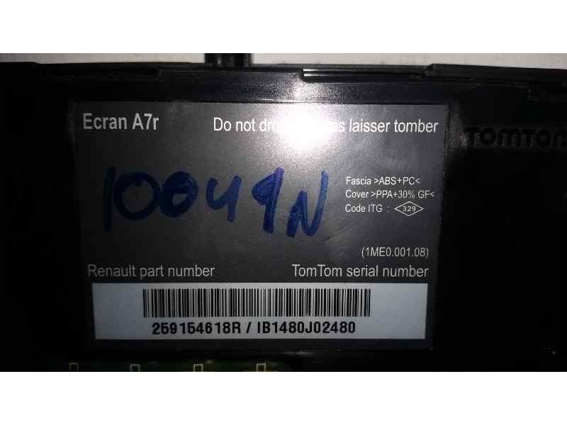 Recambio de sistema navegacion gps para renault laguna iii authentique referencia OEM IAM 259154618R 253B00345R 