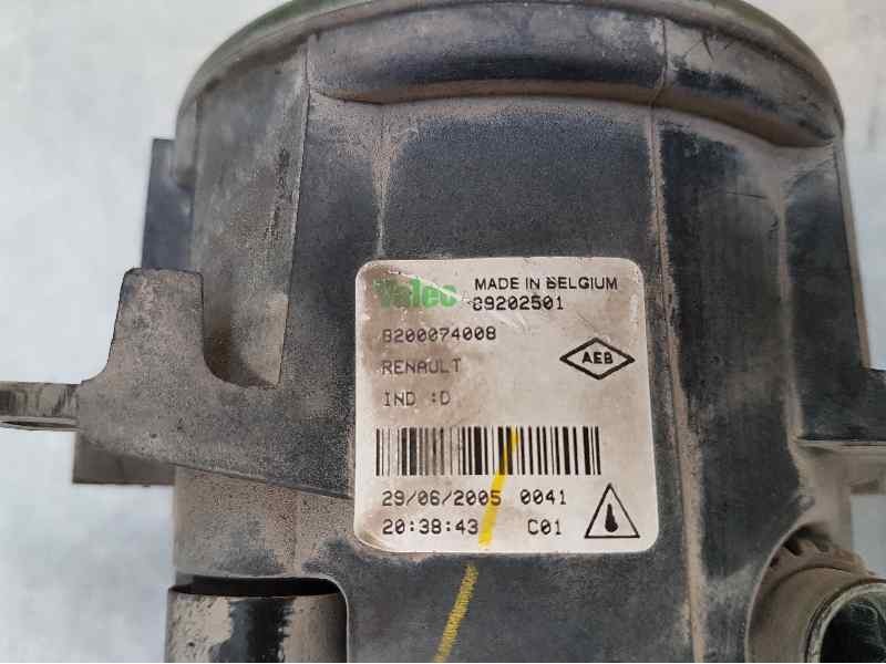 Recambio de faro antiniebla derecho para renault megane ii berlina 3p gt referencia OEM IAM 8200074008 09202501 VALEO