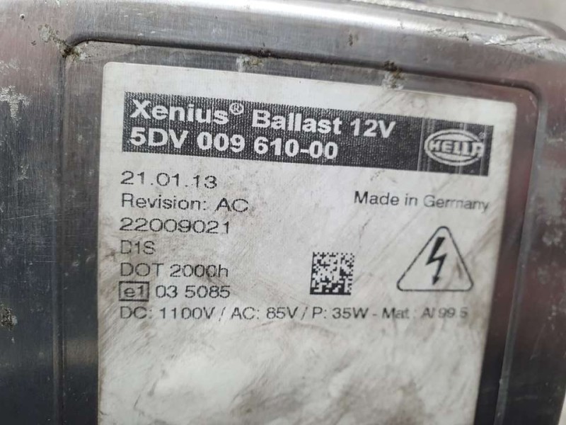 Recambio de centralita faros xenon para nissan qashqai (j10) acenta referencia OEM IAM 5DV009610 22009021 HELLA