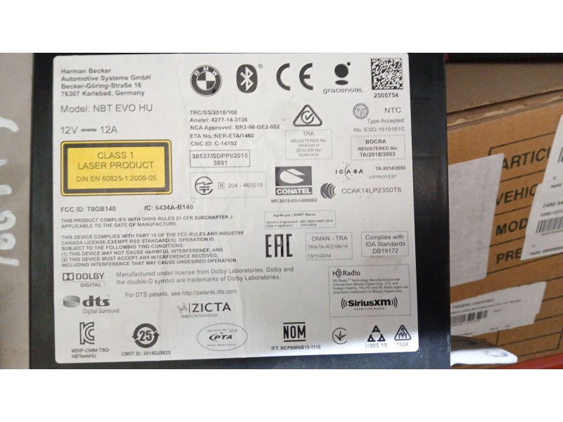 Recambio de sistema audio / radio cd para bmw x3 (g01, f97, g08) xdrive 20 d referencia OEM IAM CI987737401  