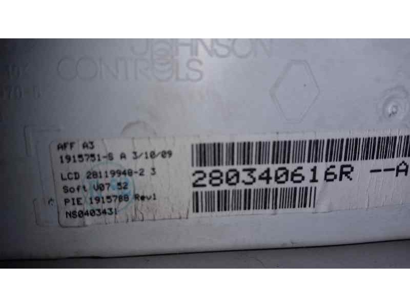 Recambio de pantalla multifuncion para renault megane iii coupe dynamique referencia OEM IAM 1915751S 280340616R JOHNSON CONTROL