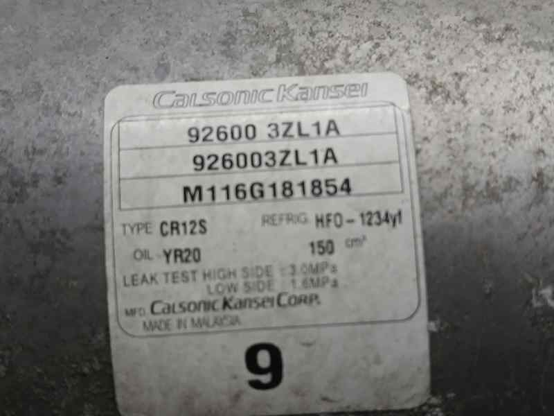 Recambio de compresor aire acondicionado para nissan juke (f15) acenta referencia OEM IAM 926003ZL1A M116G181854 CALSONIC KANSEI