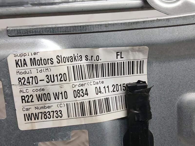 Recambio de elevalunas delantero izquierdo para kia sportage x-tech 4x2 referencia OEM IAM 82470-3U120  ELECTRICO 6 PINS
