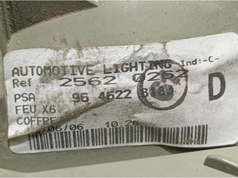 Recambio de piloto trasero derecho para citroën c6 exclusive referencia OEM IAM 9646228180  INTERIOR