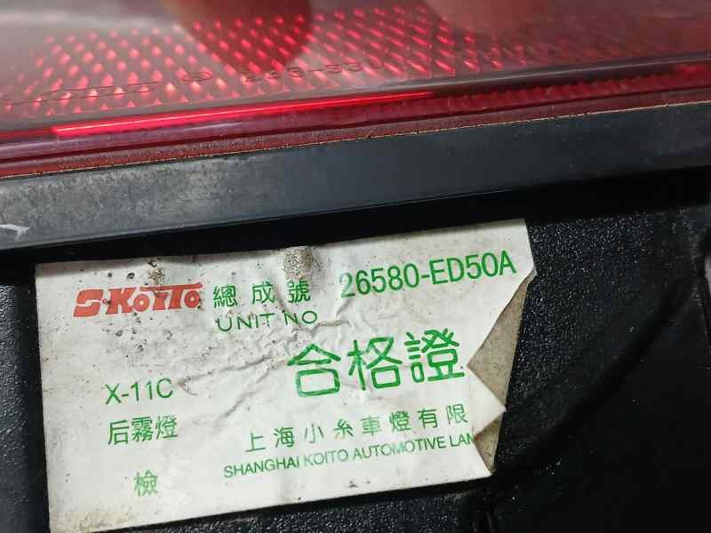 Recambio de piloto trasero central para nissan juke (f15) acenta referencia OEM IAM 26580ED50A  PARAGOLPES