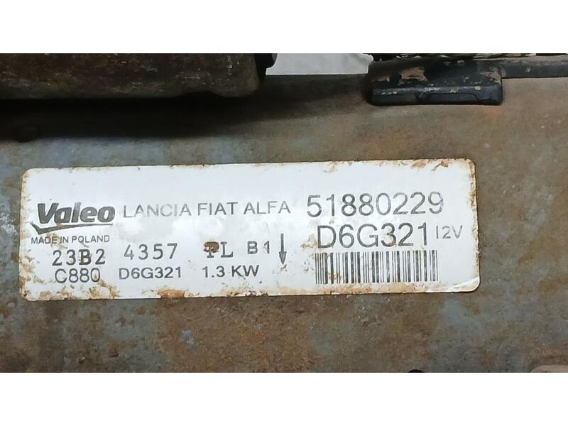 Recambio de motor arranque para fiat doblo autobús (263_) 1.3 d multijet (263axc1a) referencia OEM IAM 51880229 VALEO D6G321