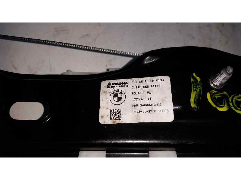 Recambio de elevalunas trasero izquierdo para bmw serie 1 lim. (f20) 116d referencia OEM IAM  5 PINS ELECTRICO