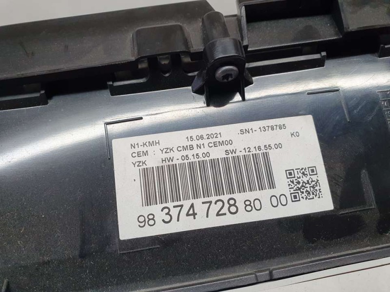 Recambio de cuadro instrumentos para peugeot expert furgón pro standar referencia OEM IAM 9837472880 SN11378785 