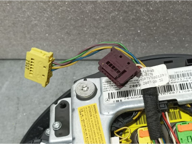 Recambio de kit airbag para mercedes-benz clase c (w204) berlina c 200 kompressor (204.041) referencia OEM IAM A0008605602  SIN 