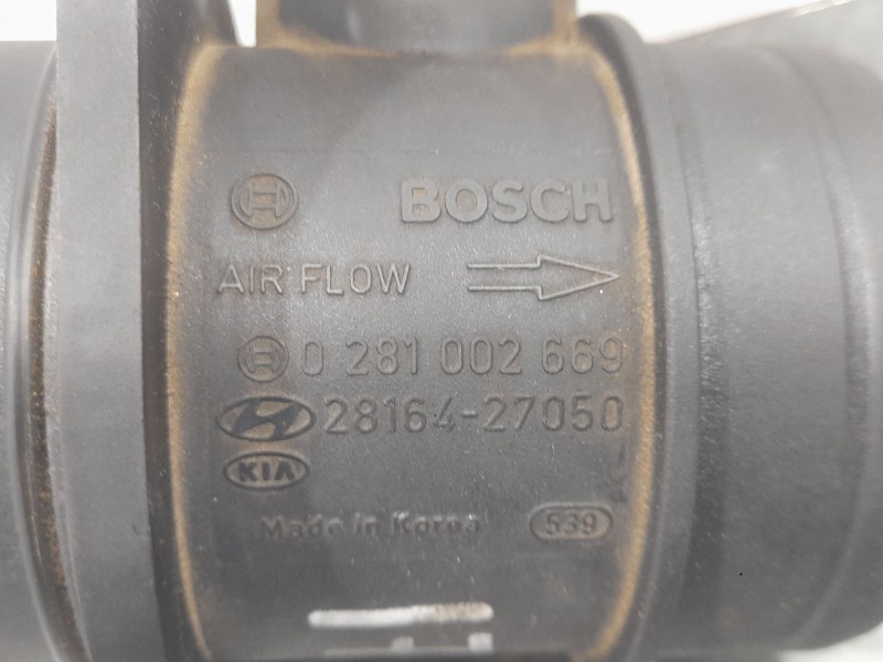 Recambio de caudalimetro para kia cerato i sedán (ld) 2.0 crdi referencia OEM IAM 2816427050 0281002669 BOSCH