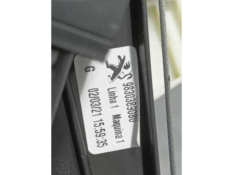 Recambio de elevalunas trasero izquierdo para peugeot 3008 active referencia OEM IAM 9830389080  ELECTRICO 6 PINS