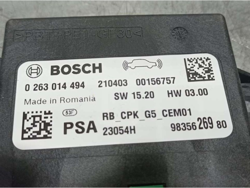 Recambio de modulo electronico para peugeot 3008 gt line referencia OEM IAM 9835626980 0263014494 BOSCH