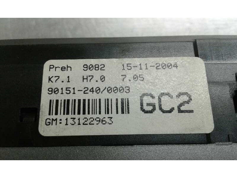 Recambio de mando calefaccion / aire acondicionado para opel astra h ber. referencia OEM IAM 901512400003 1000002776957 13122963