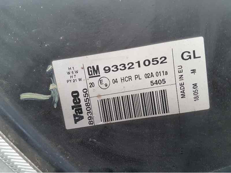 Recambio de faro izquierdo para opel meriva cosmo referencia OEM IAM 93321052 89308550 VALEO-ROZADO