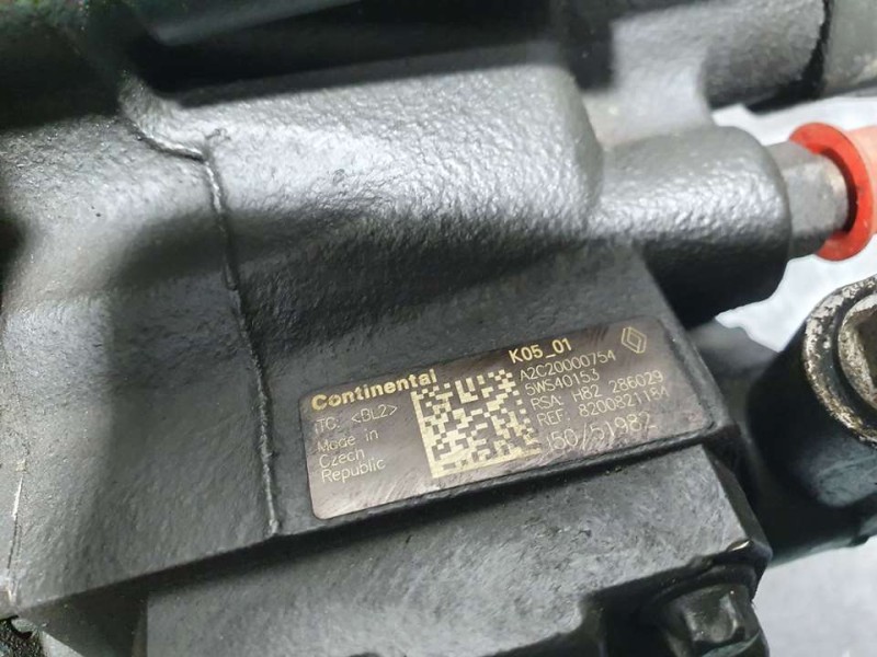 Recambio de bomba alta presion para renault scenic iii 1.5 dci diesel referencia OEM IAM 8200821184 A2C20000754 CONTINENTAL