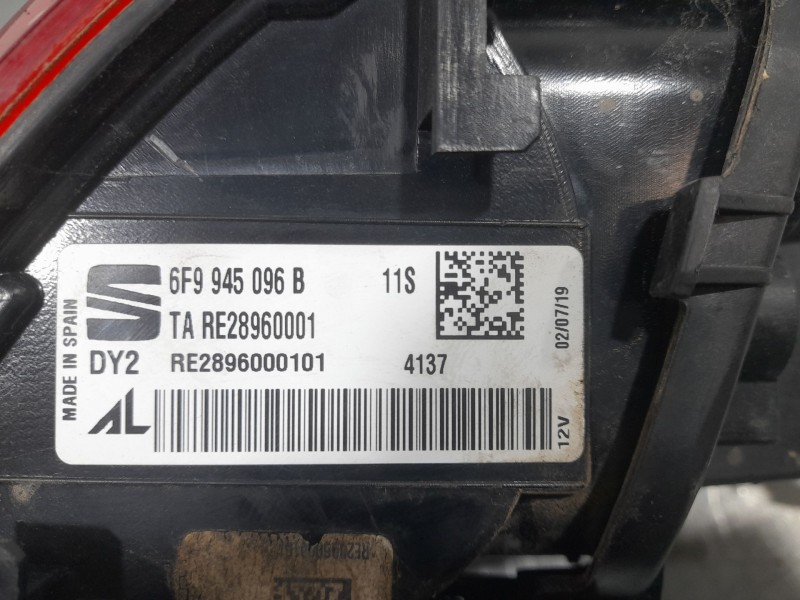 Recambio de piloto trasero derecho para seat arona style edition referencia OEM IAM 6F9945096B RE28960001 AL
