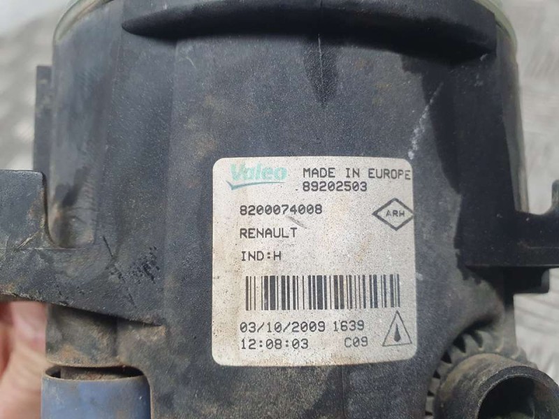 Recambio de faro antiniebla derecho para renault fluence dynamique referencia OEM IAM 8200074008 89202503 VALEO