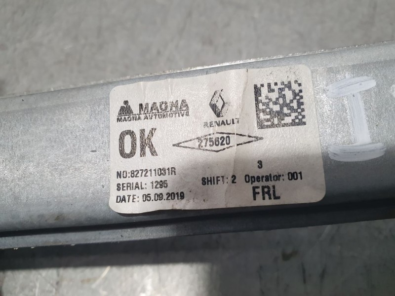 Recambio de elevalunas trasero izquierdo para dacia sandero stepway referencia OEM IAM 827211031R 575620 MAGNA ELECTRICO 2 PINS