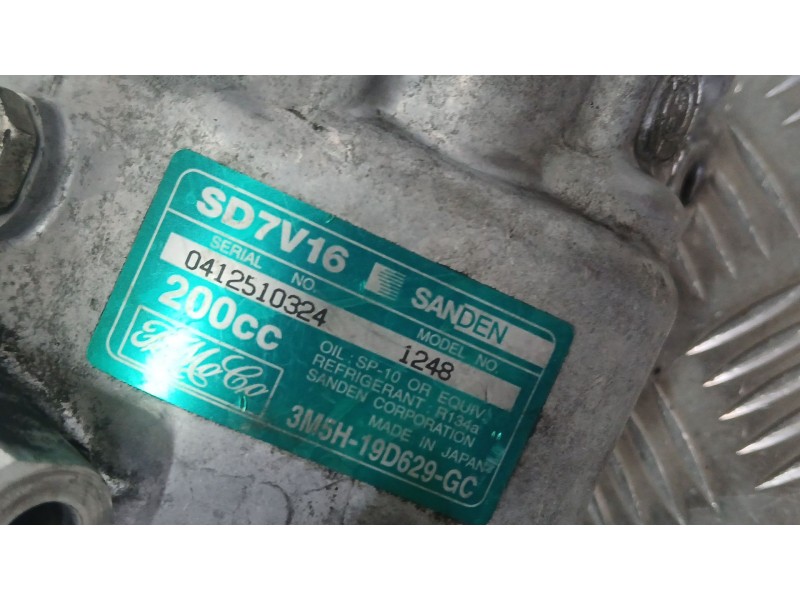 Recambio de compresor aire acondicionado para ford focus c-max (dm2) 1.6 tdci referencia OEM IAM 3M5H19D629GC SANDEN 1248 SD7V16