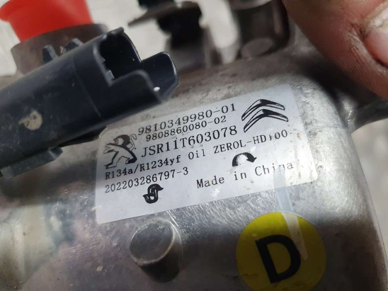 Recambio de compresor aire acondicionado para citroën c3 feel referencia OEM IAM 9810349980 JSR11T603078 