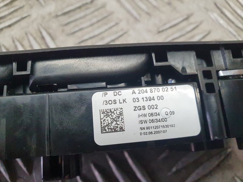 Recambio de mando elevalunas delantero izquierdo para mercedes-benz clase c (w204) berlina c 200 kompressor (204.041) referencia