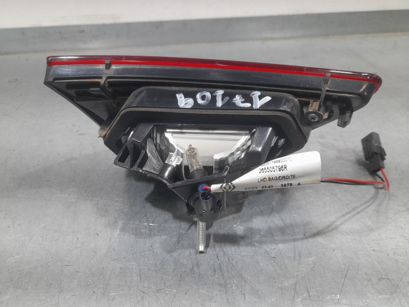 Recambio de piloto trasero derecho interior para renault clio iv (bh_) 1.5 dci 75 referencia OEM IAM 265505796R 02051799900010 M