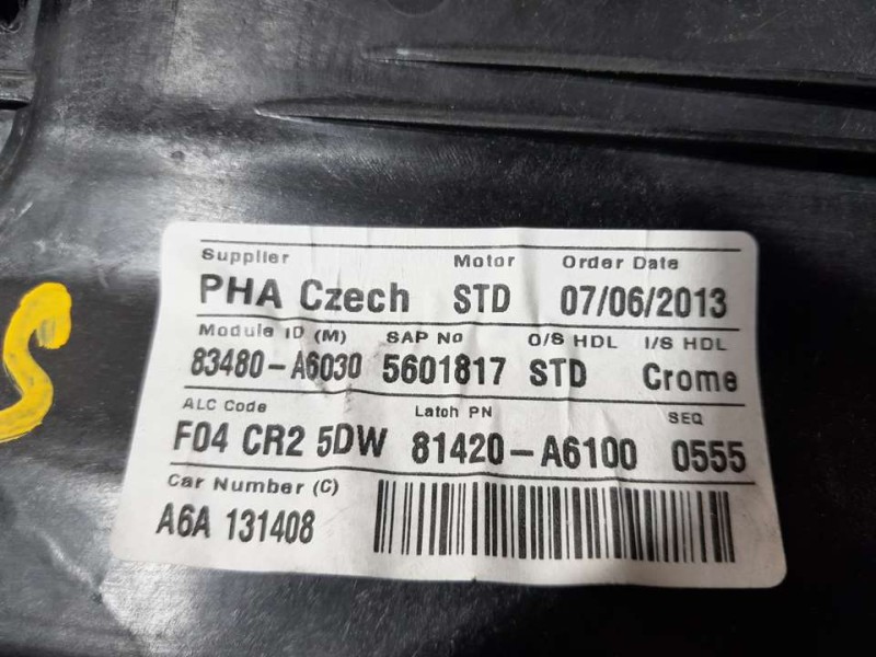 Recambio de elevalunas trasero derecho para hyundai i30 (gd) classic referencia OEM IAM 83480A6030  ELECTRICO