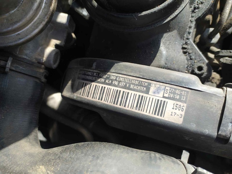 Recambio de motor completo para volkswagen new beetle (9c1/1c1) 1.9 tdi referencia OEM IAM ALH  PENDIENTE REVISAR