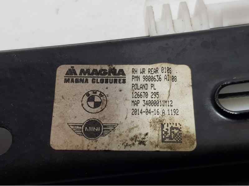 Recambio de elevalunas trasero derecho para mini countryman (r60) cooper s referencia OEM IAM 126670295 5 PINS ELECTRICO