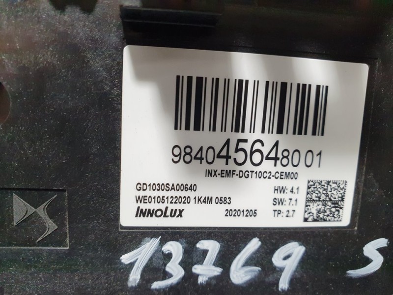 Recambio de sistema navegacion gps para citroën c4 1.2 12v e-thp pure tech referencia OEM IAM 9840456480 GD1030SA00640 INNOLUX