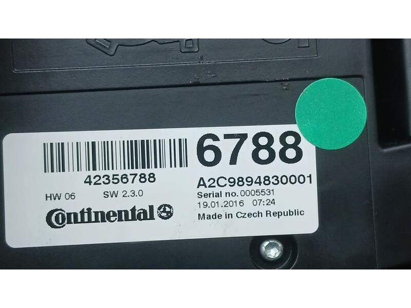 Recambio de mando radio para opel mokka / mokka x (j13) 1.6 cdti (_76) referencia OEM IAM 42356788 CONTINENTAL A2C9894830001