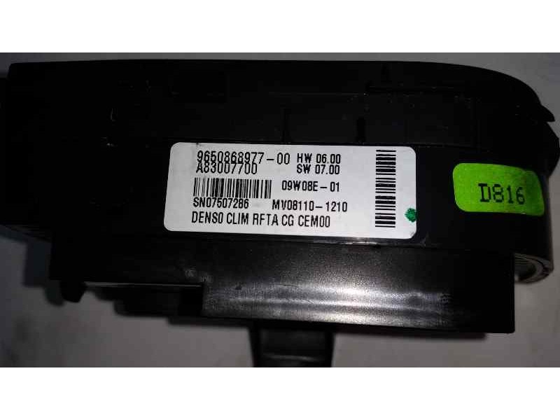 Recambio de mando climatizador para citroën c4 picasso business class referencia OEM IAM IZQ. 9650868977 DENSO