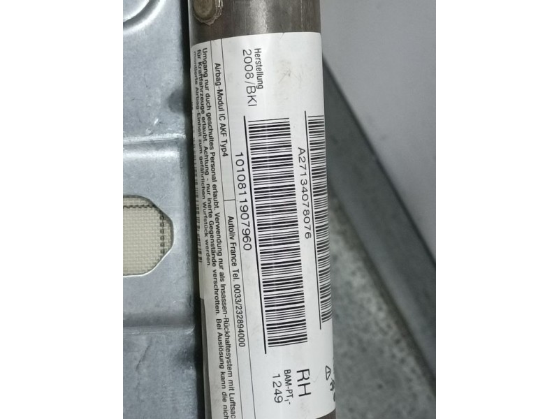 Recambio de airbag cortina delantero derecho para mini mini (r56) cooper d referencia OEM IAM A27134078076 1010811907960 AUTOLIV