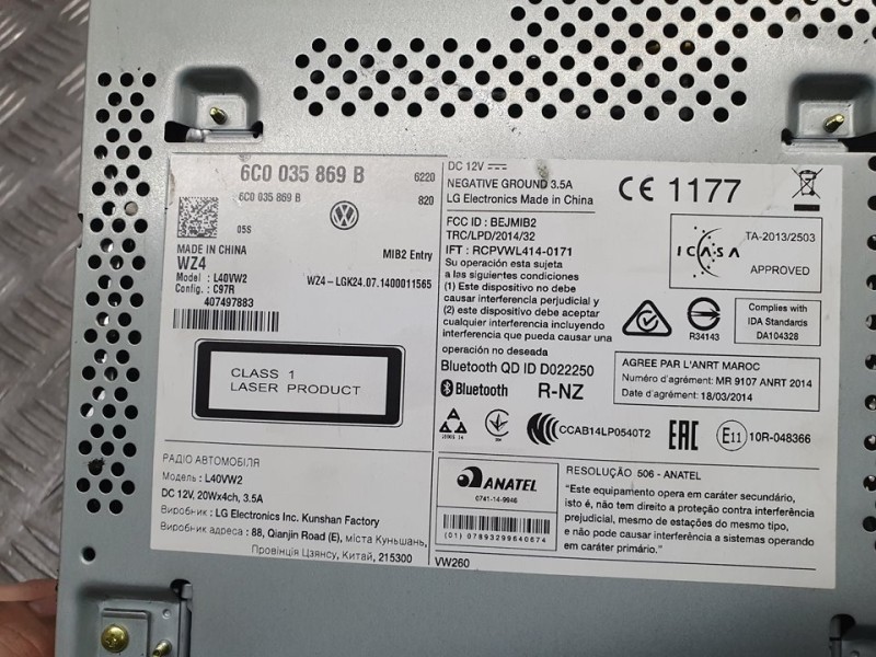 Recambio de sistema navegacion gps para volkswagen polo (6c1) comfortline bluemotion referencia OEM IAM 6C0035869B  