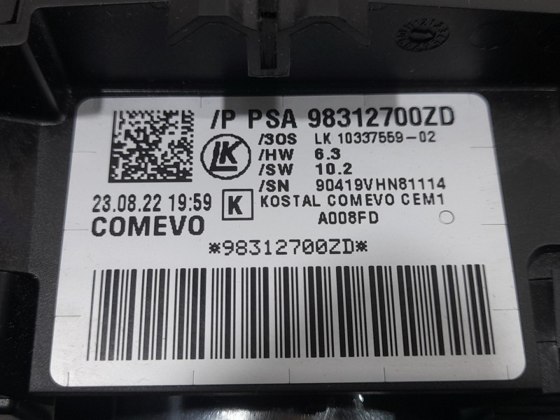 Recambio de mando luces y limpia para fiat scudo furgoneta e-scudo (507) referencia OEM IAM 98312700ZD A008FD COMEVO