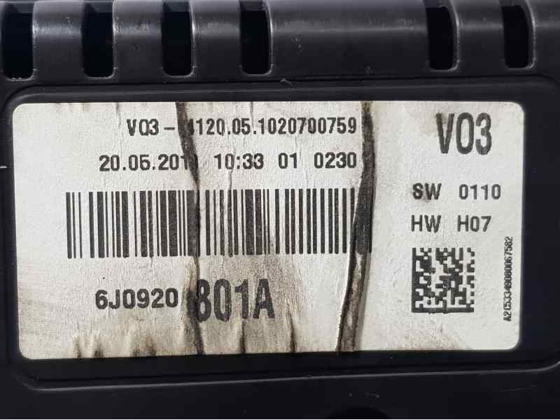 Recambio de cuadro instrumentos para seat ibiza (6j5) reference referencia OEM IAM 6J0920801A A2C53349080 VDO
